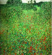 Gustav Klimt vallmofalt oil painting reproduction